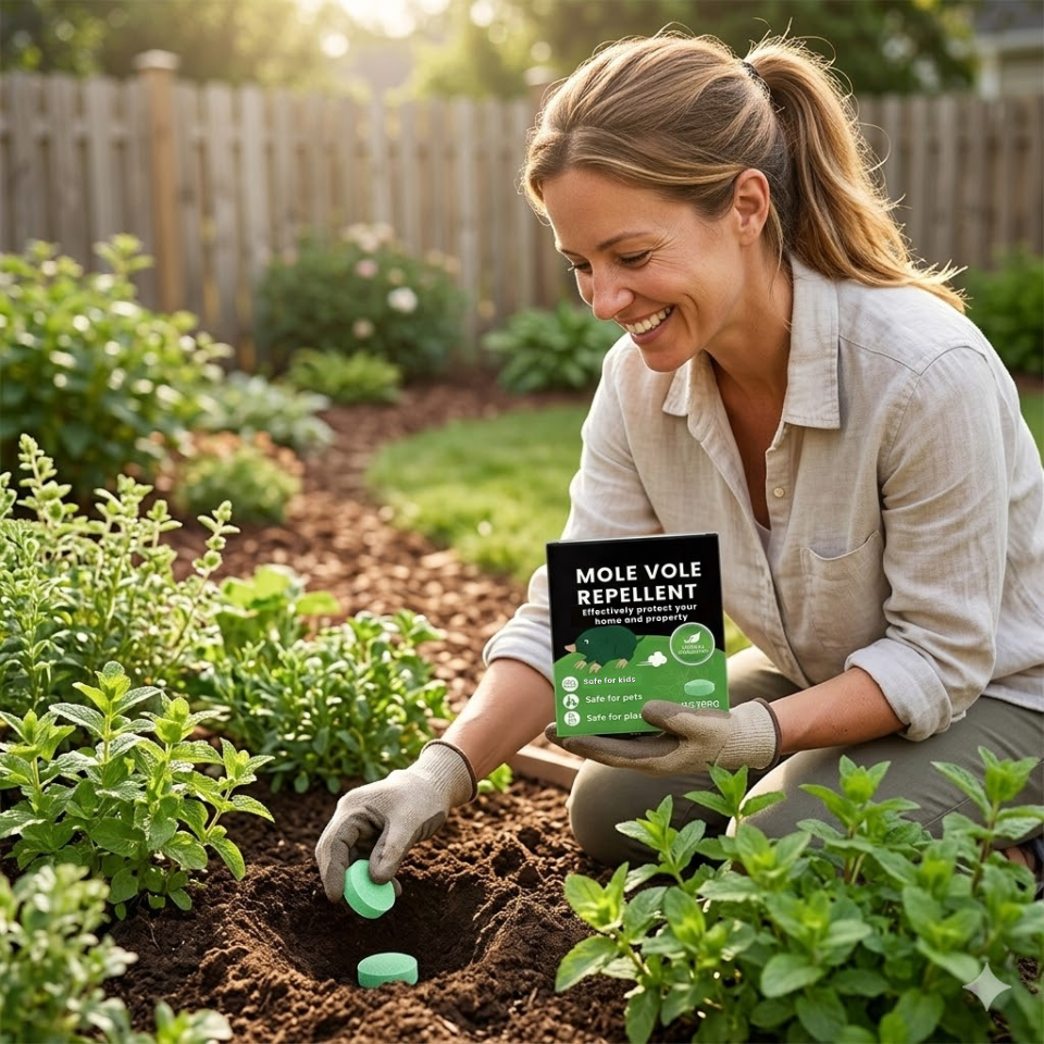 10-Pack Mole Repellent Pill for Outdoor Courtyard Odorless Repellent Pill No Mole Interference Free Shipping