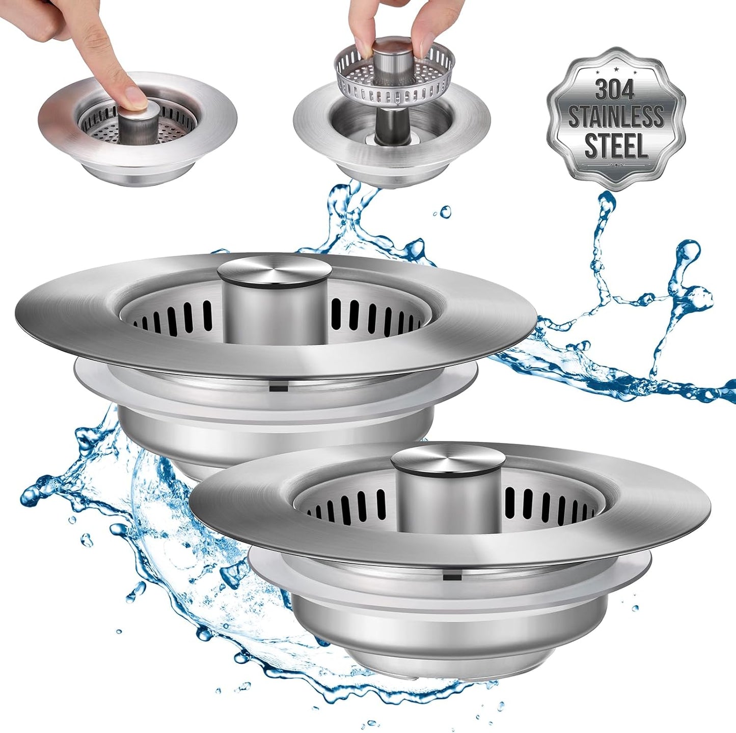 Aurece – 3-in-1 Kitchen Sink Strainer DrainGuard Pro