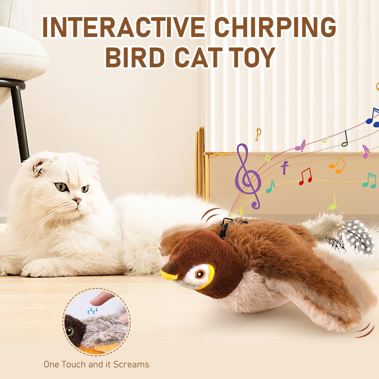 Aurece – Lifelike Flapping Bird Cat Toy KittyHunt Pro