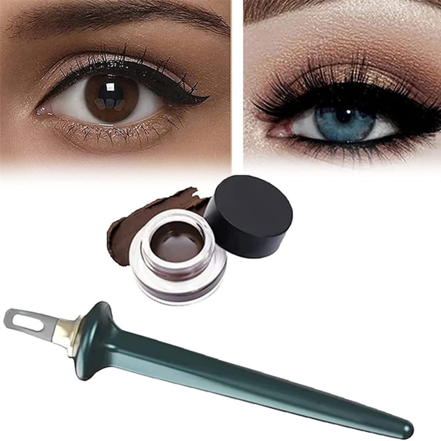 Aurece – Silicone Eyeliner Brush with Waterproof Cream