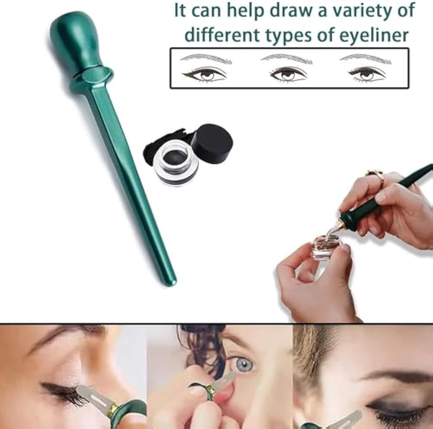 Aurece – Silicone Eyeliner Brush with Waterproof Cream