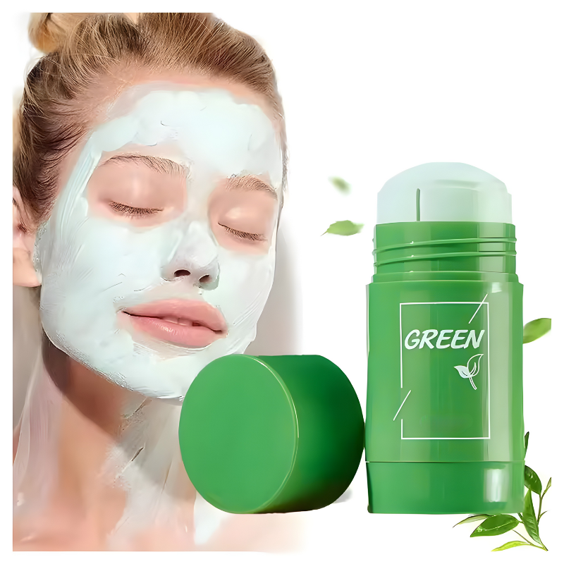 Green Tea Eggplant Solid Mask Deep Cleansing Oil Control Balance Antioxidan Shrink Pores Remove Blackheads Refreshing Mud Mask