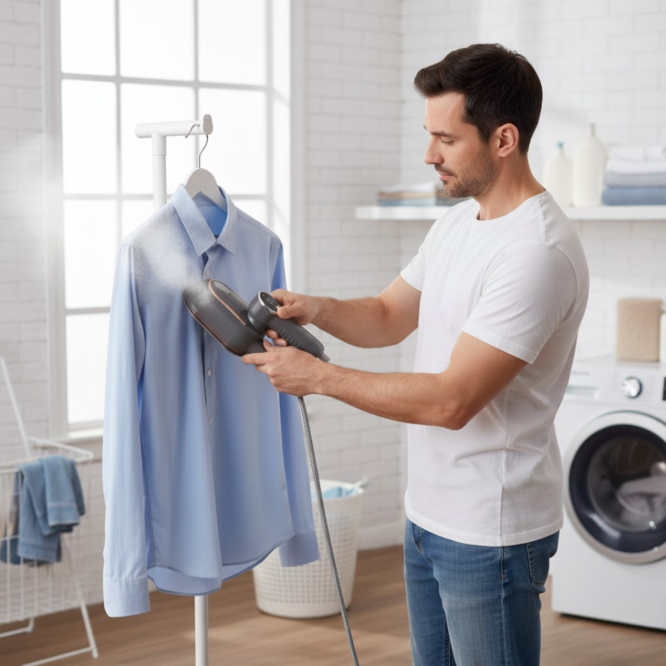 Handheld Portable Mini Steam Iron with Four Temperature Control High-Power Rotating Ironing Machine for Fabric Care