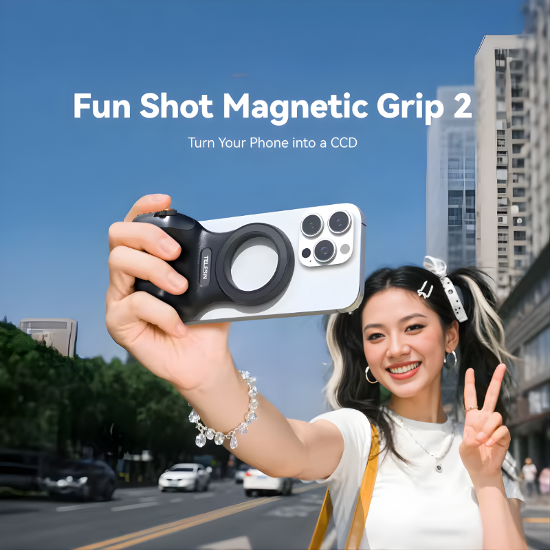 Magnetic Phone Camera Grip with Remote for iPhone, Huawei & Samsung