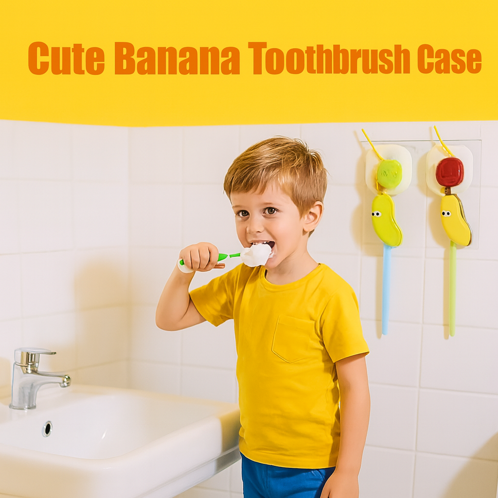 Portable Banana Toothbrush and Toothpaste Case – Travel Dustproof Storage Box, Cute Protective Holder
