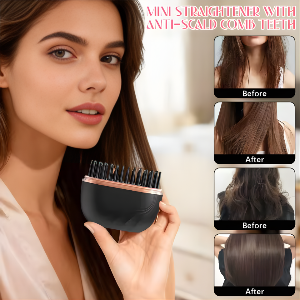 Wireless Negative Ion Straight Hair Comb Mini Portable Longlasting Fluffy Home Straight Hair Comb Hair Styling Hair Straightener