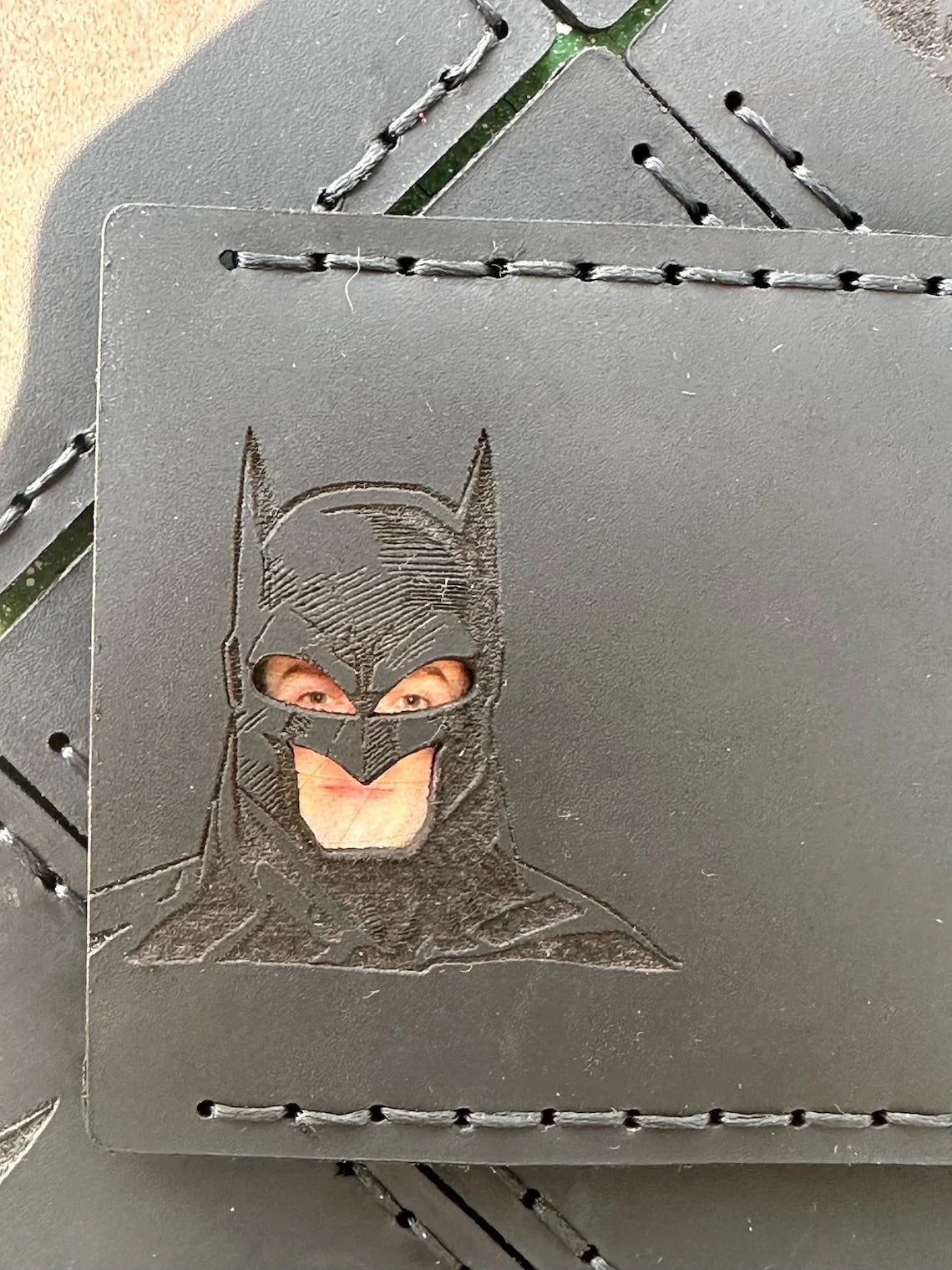 Aurece - Leather Bat ID Card Holder Wallet