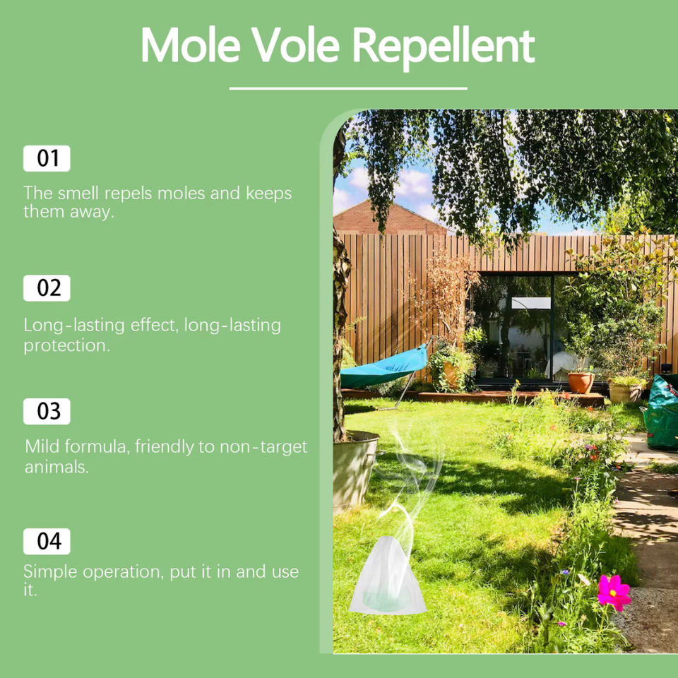 10-Pack Mole Repellent Pill for Outdoor Courtyard Odorless Repellent Pill No Mole Interference Free Shipping