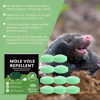10-Pack Mole Repellent Pill for Outdoor Courtyard Odorless Repellent Pill No Mole Interference Free Shipping