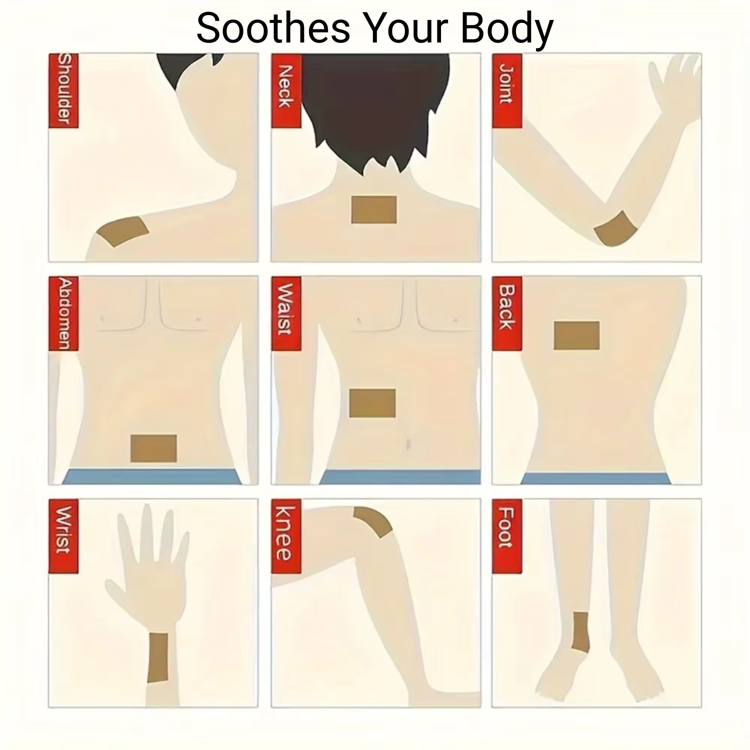 100/200pcs heating patch, suitable for neck, shoulders, back, knees, abdomen warm heating, portable