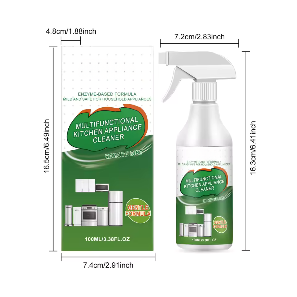 100ml Kitchen Appliance Cleaner Gentle Degreaser With Gloss Enhancement Cleaning Spray For Stainless Steel Glass Plastic