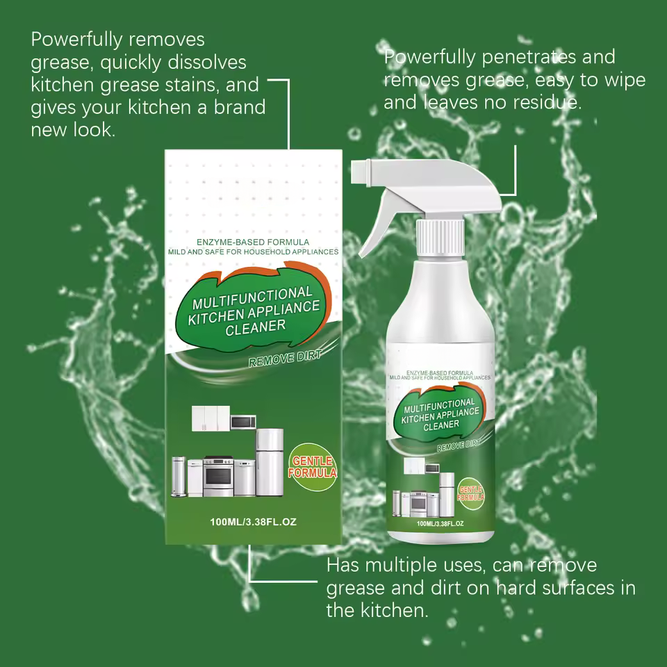 100ml Kitchen Appliance Cleaner Gentle Degreaser With Gloss Enhancement Cleaning Spray For Stainless Steel Glass Plastic
