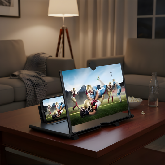 12/10 inch HD Mobile Phone Screen Video Magnifier Multi functional Screen Amplifier For Phone Holder Enlarged Screen Phone Stand