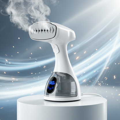 
1500W Handheld Garment Steamer Clothing Iron LCD Display Travel Steamer Preheats 20s 350ml Big Capacity 2 Steam Mode New Nozzle