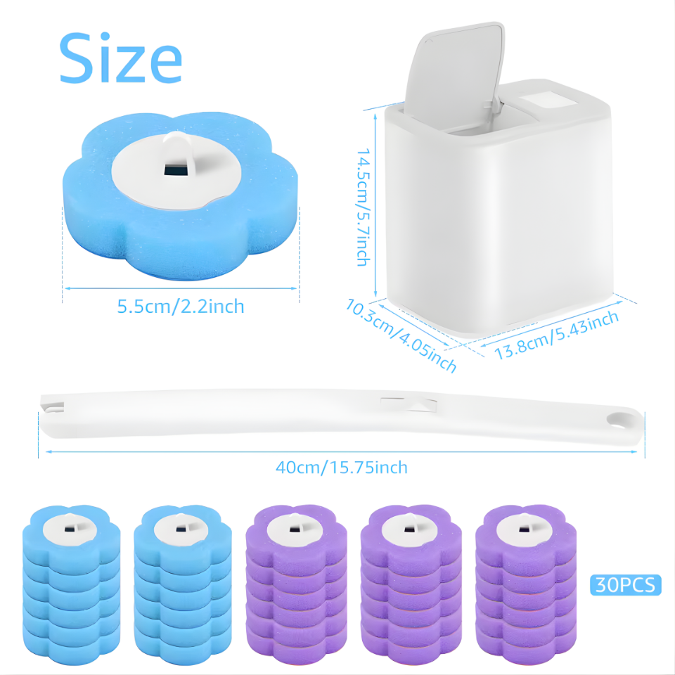 18/36Pcs Toilet Brush With Disposable Replacement Head Kits Upgrade Long Handle Bathroom Cleaning Brush For Home Wc Accessories