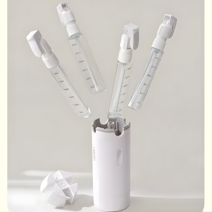 1pc 4-in-1 Emulsion Dispenser Bottle, Travel Bottle, Minimalist with Labels, Travel Dispenser Bottle, Toiletry Container