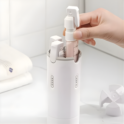1pc 4-in-1 Emulsion Dispenser Bottle, Travel Bottle, Minimalist with Labels, Travel Dispenser Bottle, Toiletry Container