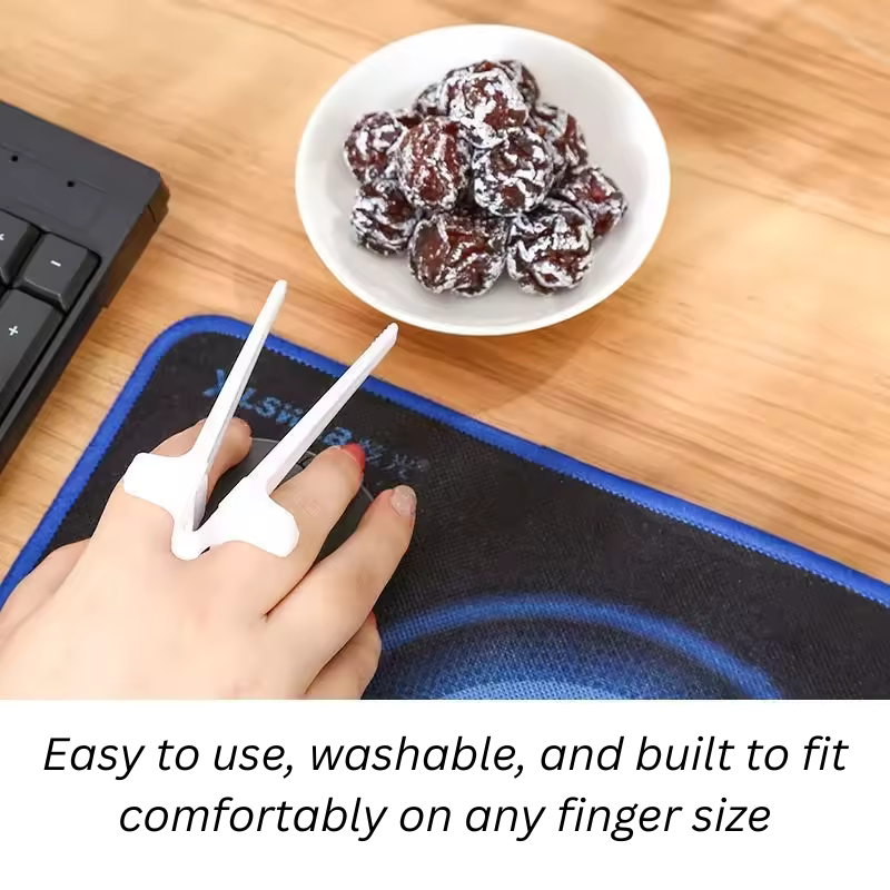1pc Finger Chopsticks Game Player Snack Chopstick Holder Plastic Game Finger Cover Game Controller Training Learning Chopsticks