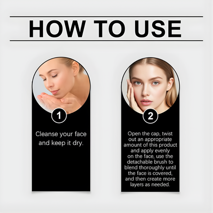 2-in-1 Color-Changing Foundation Stick Liquid Lightweight Moisturizing Brightening Foundation Color Changing For All Skin Types