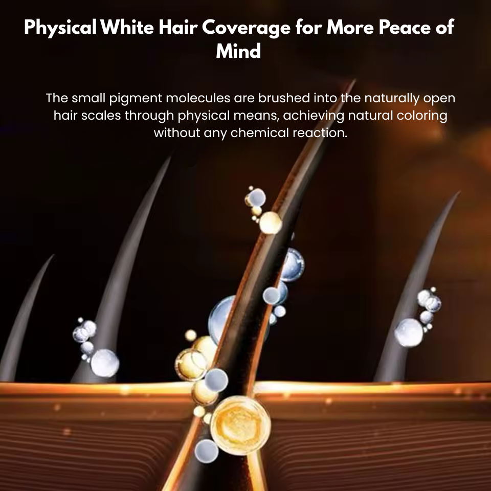 2-in-1 Instant Comb Hair Dye, Touch up Comb, Waterproof Sweat proof Hair Dye Comb for Gray Hair Coverage Beard Hair Color Stick