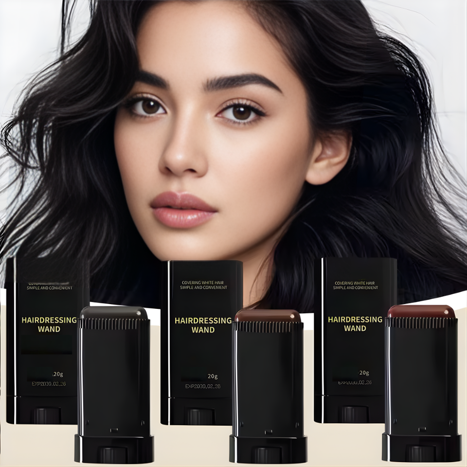 2-in-1 Instant Comb Hair Dye, Touch up Comb, Waterproof Sweat proof Hair Dye Comb for Gray Hair Coverage Beard Hair Color Stick