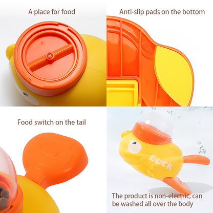 Cartoon Little Yellow Duck Shape Interactive Dog Toys Anti-Slip Design Pets Intelligence Exercise Feeder Food Dispenser Supplies