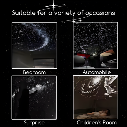 2-in-1 Mini Galaxy Star Projector Night Light LED Starry Sky Ambient Lamp for Bedroom Sleep & Decoration LED Atmosphere Light