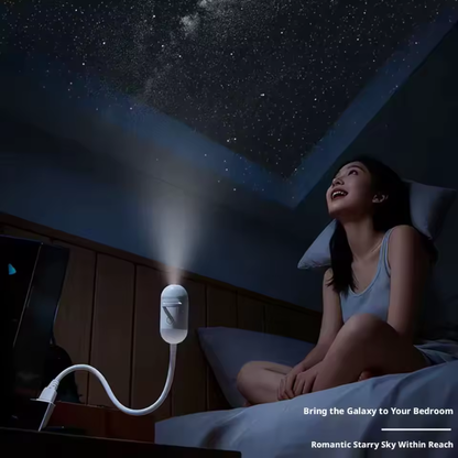 2-in-1 Mini Galaxy Star Projector Night Light LED Starry Sky Ambient Lamp for Bedroom Sleep & Decoration LED Atmosphere Light