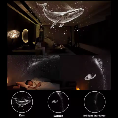 2-in-1 Mini Galaxy Star Projector Night Light LED Starry Sky Ambient Lamp for Bedroom Sleep & Decoration LED Atmosphere Light