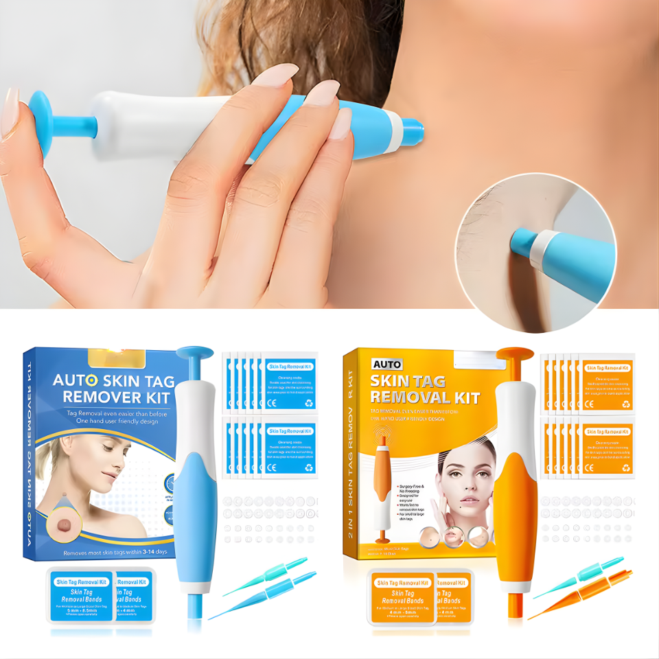 2 IN 1 Auto Micro Skin Tag Remover Device Standard And Micro Skin Tag Removal Kit Adult Mole Wart Remover Face Care Beauty Tools
