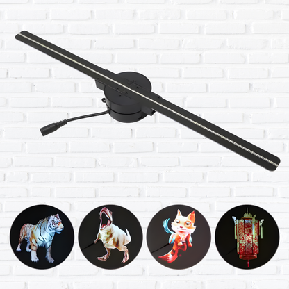 3D Hologram Fan 16.5in 2000x224 WiFi 3D Projector with 224 LED Light Beads for Business Store Advertising 100‑240V