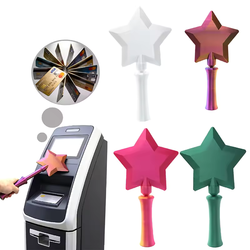 3D Printed Star Wand Tap To Pay Star Magic Wand Portable Contactless Payment Card Holder Credit Card Holder