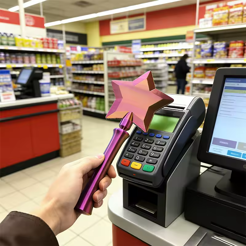 3D Printed Star Wand Tap To Pay Star Magic Wand Portable Contactless Payment Card Holder Credit Card Holder