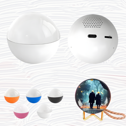 3D Video Crystal Ball DIY Memory Art Glass Ball Lamp Spherical Pixel Display 2.7inchs Screen 4GB Videos Player for Gift