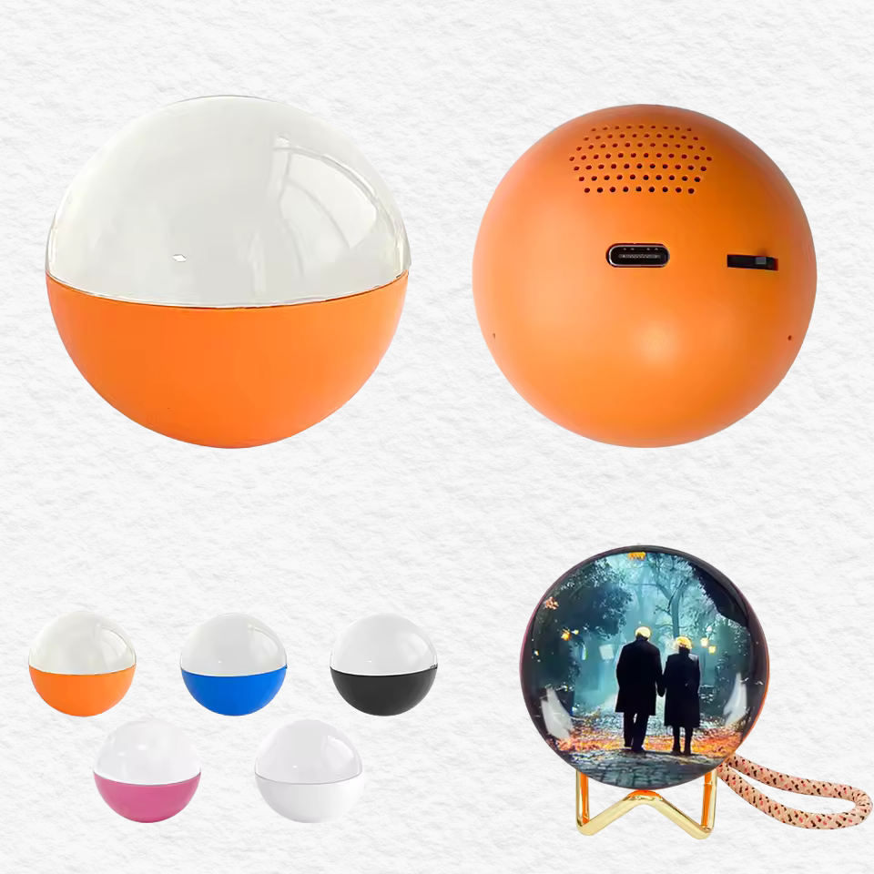 3D Video Crystal Ball DIY Memory Art Glass Ball Lamp Spherical Pixel Display 2.7inchs Screen 4GB Videos Player for Gift