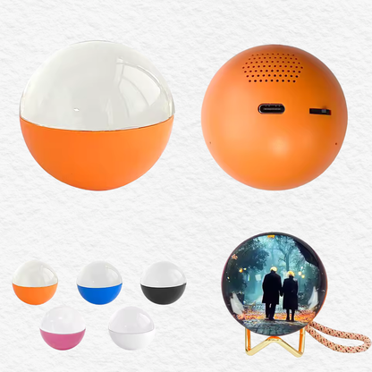 3D Video Crystal Ball DIY Memory Art Glass Ball Lamp Spherical Pixel Display 2.7inchs Screen 4GB Videos Player for Gift