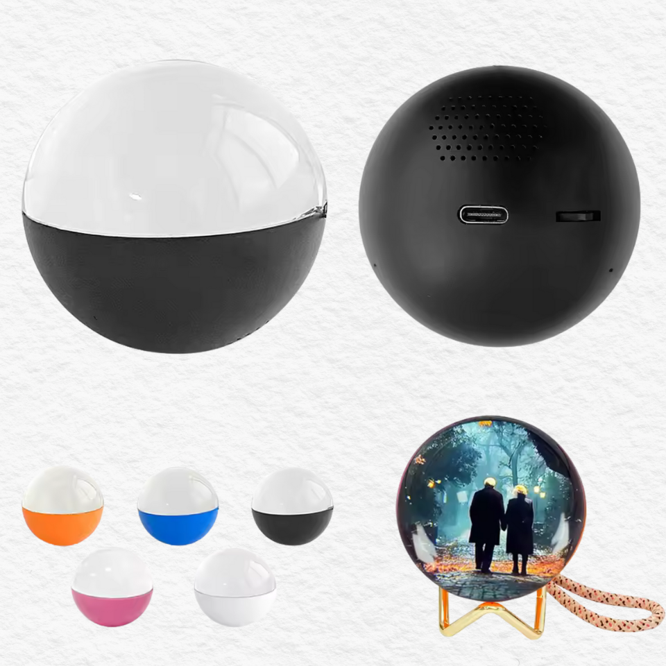 3D Video Crystal Ball DIY Memory Art Glass Ball Lamp Spherical Pixel Display 2.7inchs Screen 4GB Videos Player for Gift