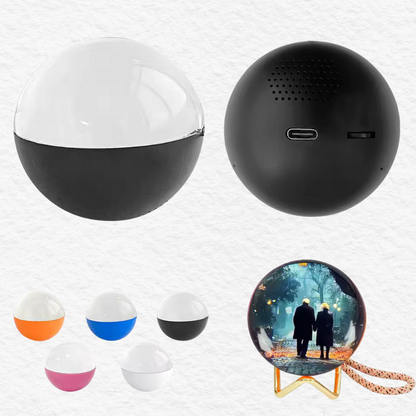 3D Video Crystal Ball DIY Memory Art Glass Ball Lamp Spherical Pixel Display 2.7inchs Screen 4GB Videos Player for Gift