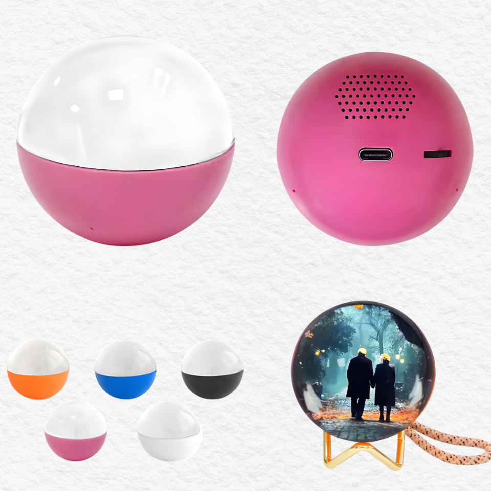 3D Video Crystal Ball DIY Memory Art Glass Ball Lamp Spherical Pixel Display 2.7inchs Screen 4GB Videos Player for Gift