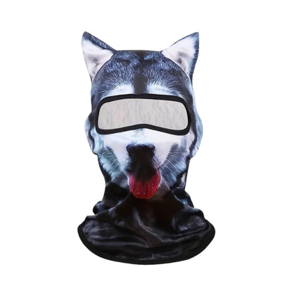 3D Cat Ski BalaclavaAnimal Face Covering Full Face Hood Masque Cute AnimalBalaclava Motorcycle Motocross Ski Snowboard Musk