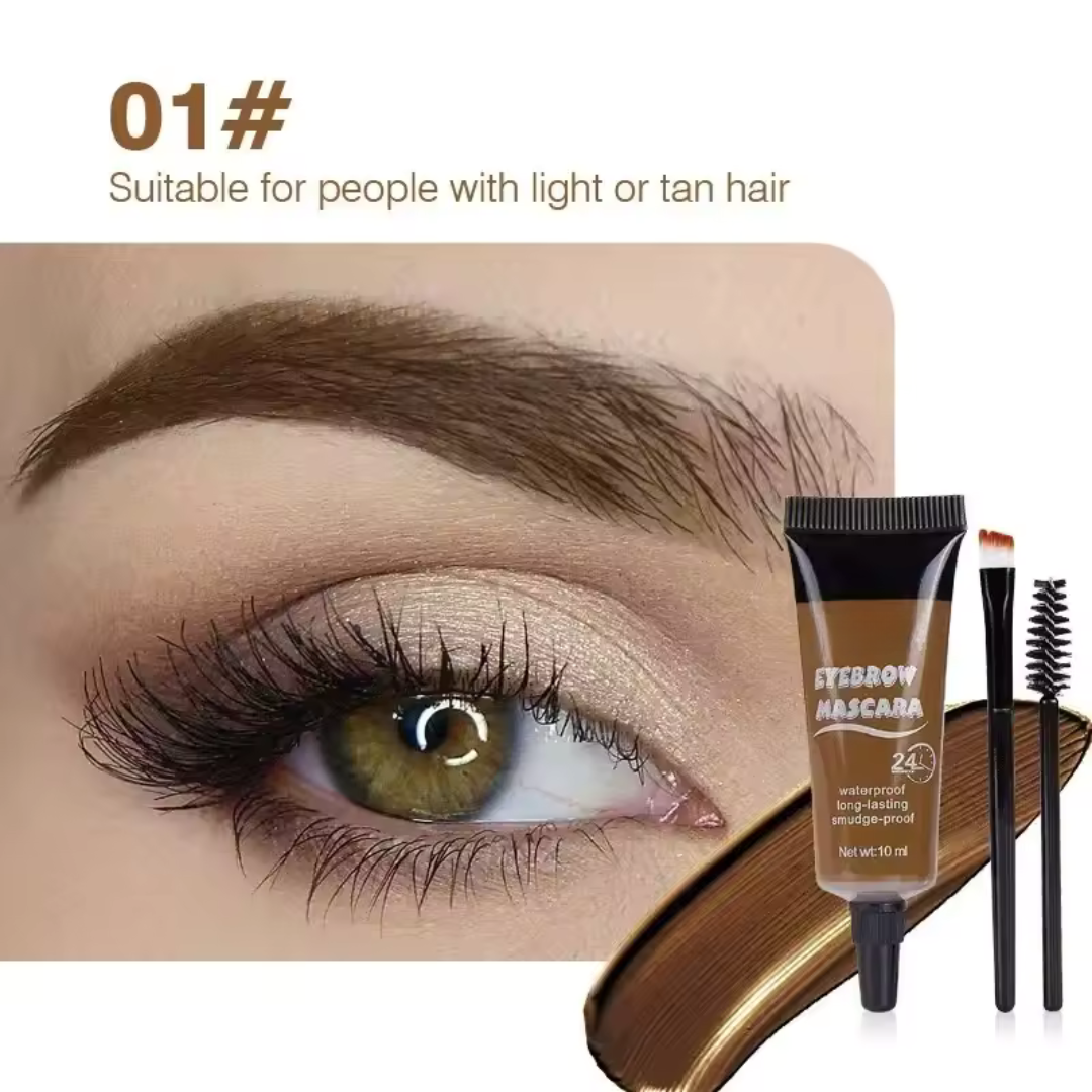 
4 Colors Natural Liquid Dyeing Eyebrow Cream Set Professional Waterproof Durable Brown Tint Eyebrow Mascara Eyebrow Paint Makeup