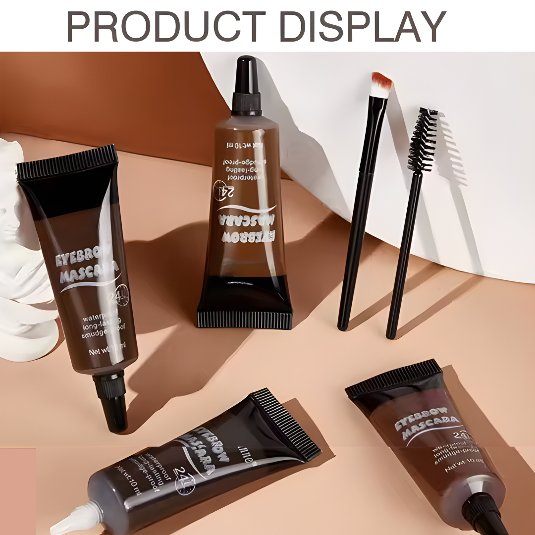 
4 Colors Natural Liquid Dyeing Eyebrow Cream Set Professional Waterproof Durable Brown Tint Eyebrow Mascara Eyebrow Paint Makeup