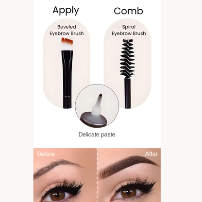 
4 Colors Natural Liquid Dyeing Eyebrow Cream Set Professional Waterproof Durable Brown Tint Eyebrow Mascara Eyebrow Paint Makeup