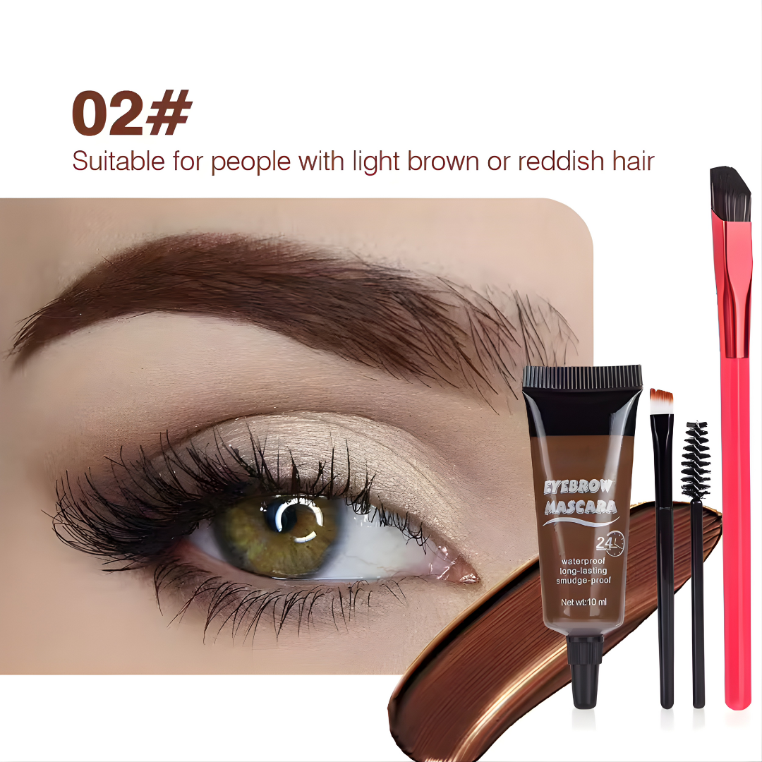 
4 Colors Natural Liquid Dyeing Eyebrow Cream Set Professional Waterproof Durable Brown Tint Eyebrow Mascara Eyebrow Paint Makeup