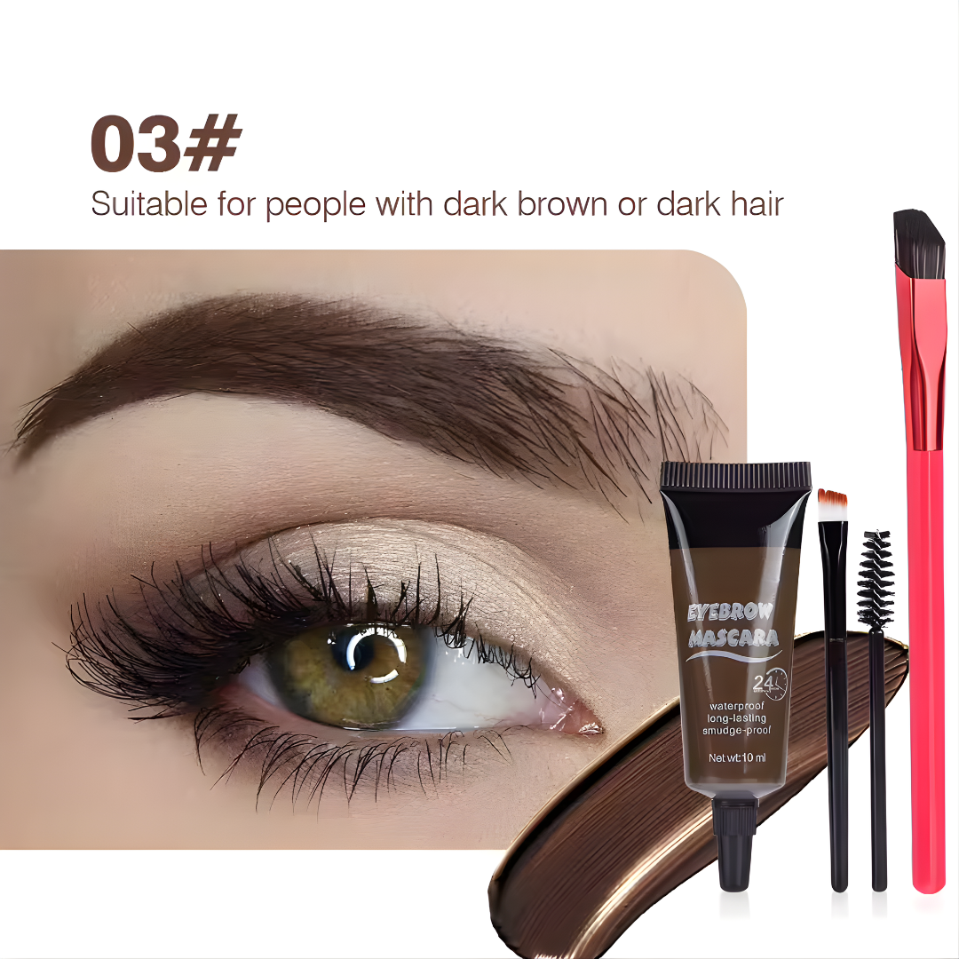 
4 Colors Natural Liquid Dyeing Eyebrow Cream Set Professional Waterproof Durable Brown Tint Eyebrow Mascara Eyebrow Paint Makeup