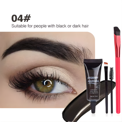 
4 Colors Natural Liquid Dyeing Eyebrow Cream Set Professional Waterproof Durable Brown Tint Eyebrow Mascara Eyebrow Paint Makeup