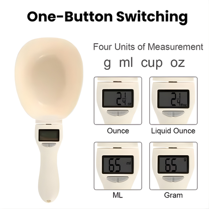 
Pet Food Measuring Scoop Electronic Dog Cat Food Measuring Cup Digital Spoon Scale Kitchen Food Scale with LED Display