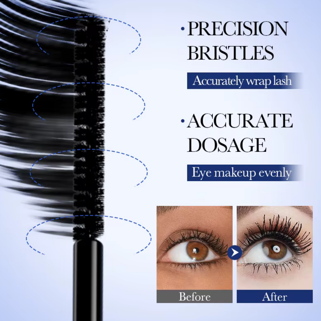 5D Waterproof Mascara Lengthening Eyelashes Women's Make-up Waterproof Mascara Black Silk Fibre Mascara Korean Cosmetics New