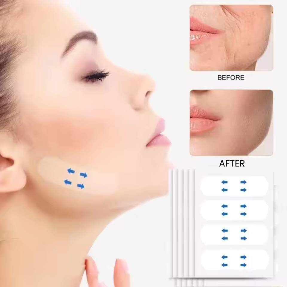 80pcs Invisible V Face lifting Tapes Wrinkle Removal Sticker Forehead Neck Chin Sticker Anti Aging Patch Facial Slimming Firming
