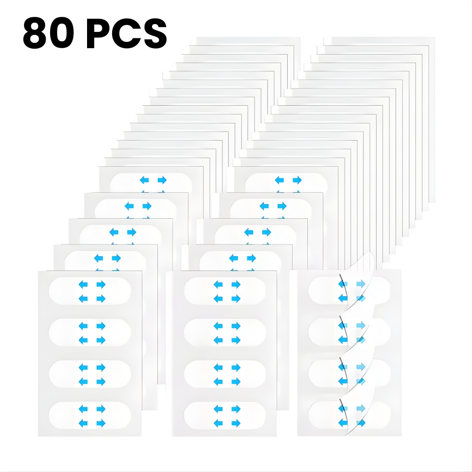 80pcs Invisible V Face lifting Tapes Wrinkle Removal Sticker Forehead Neck Chin Sticker Anti Aging Patch Facial Slimming Firming